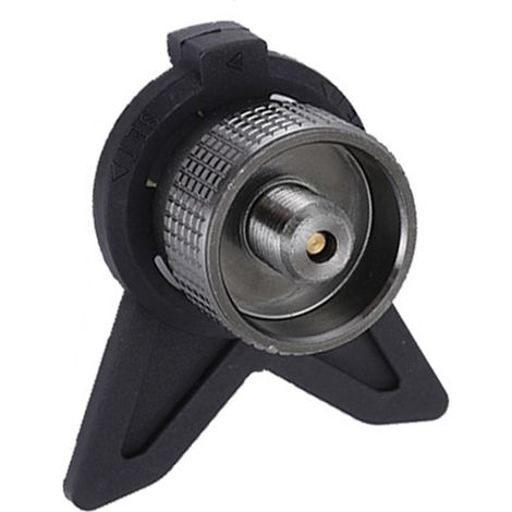 Adaptateur pour cartouche de butane avec support, multifonctionnel, pour réchaud à gaz, barbecue et camping. (1/4)