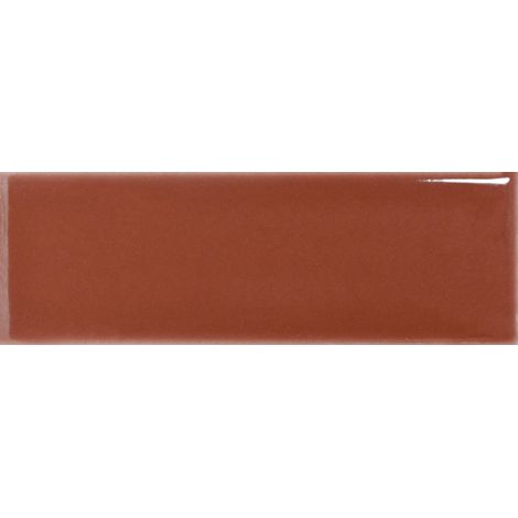 Carrelage sol / mur briquette rectangulaire uni rouge brillant 5X15 cm FÄRGBLOCK LUCIDO CANNELLA FGB110L (vendu par boite de 0,60m2)