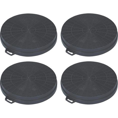 Trade-Shop Aktivkohle-Filter Ø210mm ersetzt Bosch Siemens Neff 00353121, 353121, DHZ5140, DHZ5146, 4260395866087 / Dunstabzugshaube-Zubehör - 4 Stück