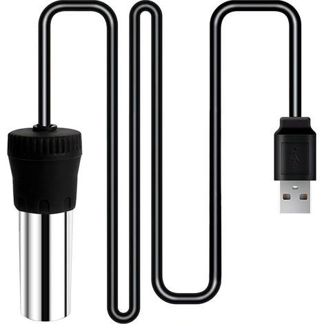 Chauffe-Eau Submersible pour Aquarium,28 ℃ 5 W/10 W/20 W,Mini USB Chauffage D'Aquariumalimenté par USB 5 V 2 A,pour Réservoir de Poissons et Tortues de 1,5 À 5 L (1/5)