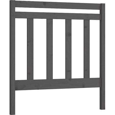 Maison Exclusive - Cabecero de cama madera maciza de pino gris 81 (1/5)