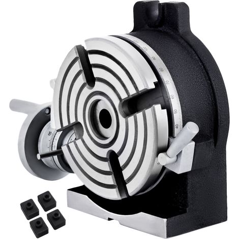 Mophorn Mesa giratoria vertical y horizontal de 150 mm, cabezal divisor de 5,9" para fresadora, sistema de indexación de tornillo ajustable (1/5)