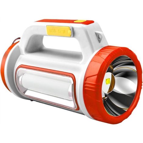 High-power, 11-17.8 cm, rechargeable, solar-powered, red LED portable outdoor flashlight. (1/5)