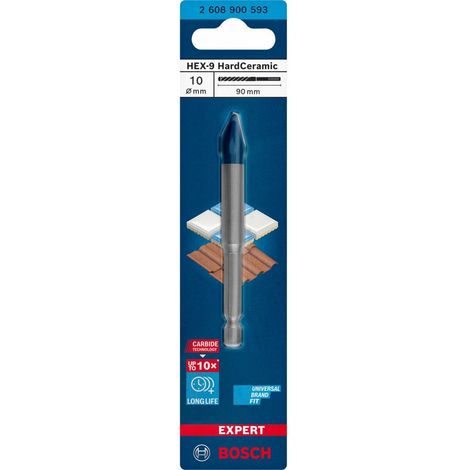 1PZ BOSCH-A PUNTA PER CERAMICA HEX-9 D 10X90 MM