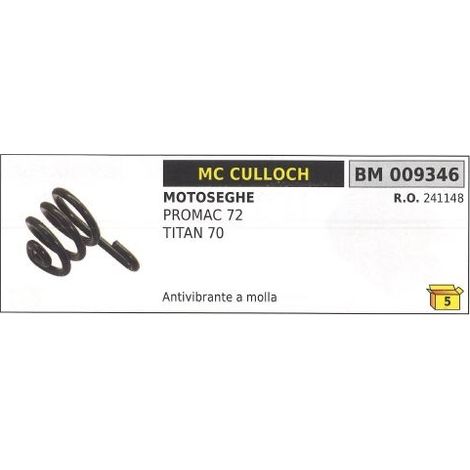 Feder Antivibration MC CULLOCH Kettensäge PROMAC 72 TITAN 70 009346