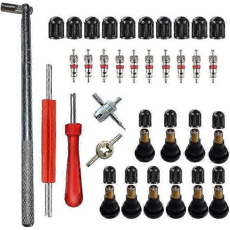 35 piezas de válvulas para neumáticos de coche TR412, piezas de válvulas para neumáticos sin cámara de coche, kit de válvulas para neumáticos de coche, tapa de vástago de válvula de neumático, vástago (1/5)