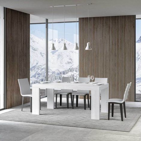 Tavolo allungabile 180/440x90 cm Roxell bianco frassino (1/5)