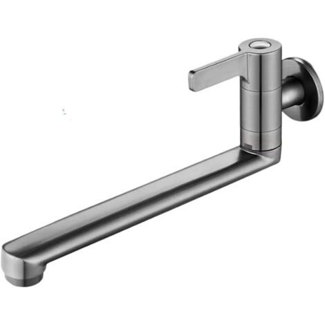 Cold water tap with extended reach, rotating design, suitable for wall mounting in various settings (30 cm) (1/5)