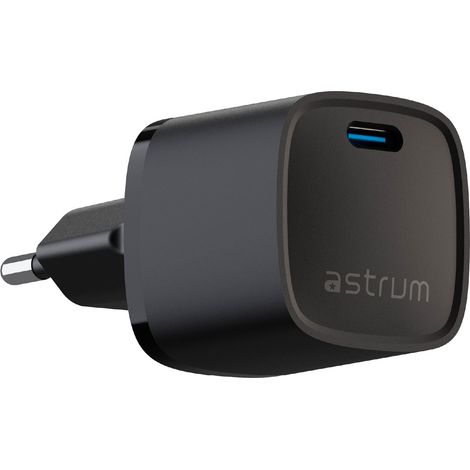 ASTRUM WATZ20P NEGRO / ADAPTADOR DE CORRIENTE 20W / USB-C / PD GAN