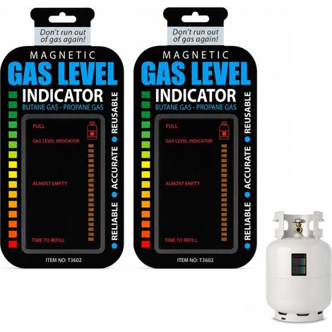 2 Pièces Indicateur De Niveau De Gaz Magnétique, Testeur Niveau Bouteille De Gaz Pour Propane Et Butane, Jauge Réutilisable Pour Camping Car, Caravane, Voyage, Indicateur Précis Sans Pile (1/5)