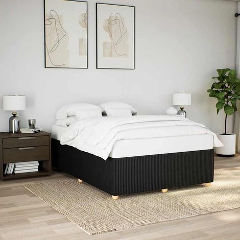 vidaXL Giroletto senza Materasso Nero 140x200 cm in Tessuto (1/5)
