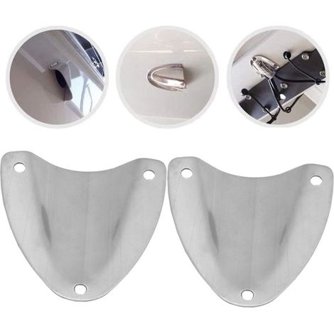 Set aus 2 muschelförmigen Kabeldurchführungen für Belüftungskabel, polierter Edelstahl, Bootszubehör. (1/5)