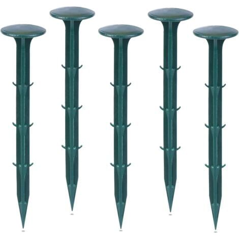 100 piquets de jardin en plastique pour fixer solidement les toiles de paillage. (1/4)