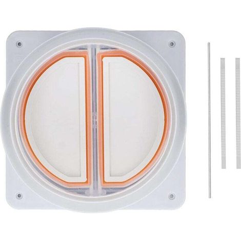 Clapet anti-retour pour hotte de cuisinière, soupape d'échappement à ressort en acier inoxydable séparable, anneau en silicone à haute étanchéité pour conduit de 150-180mm (1/5)