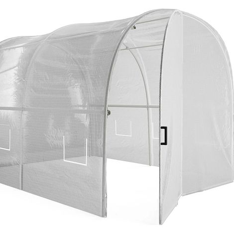 Serra a tunnel con struttura in Acciaio e porta 12 m² L300 x l400 x H200 cm - ALOCASIA (1/5)