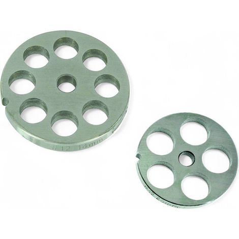 Piastre acciaio inox per tritacarne elettriciadatte al contatto alimenti - n°10/12 foro mm.16 (1/2)