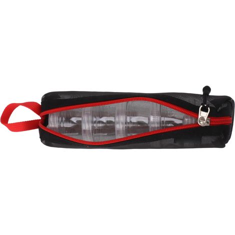 5 pièces bouteilles à sauce réutilisables, récipients à vinaigrette plastique, set de gobelets à condiments avec couvercles et sac de rangement pour voyage, camping, pêche, noir (1/5)