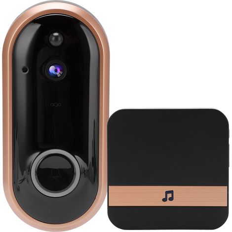Sonnette Vidéo WiFi 1080P avec Interphone Bidirectionnel, Vision Nocturne et Champ de Vision Large 166°, Alimentation Large 90‑260V pour Sécurité Maison (1/5)