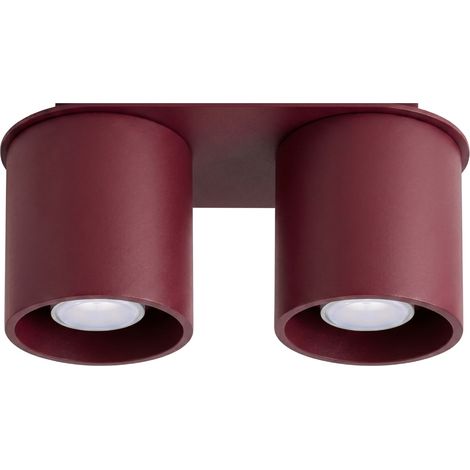 Deckenleuchten Orbis burgund 2xGU10 26cm Aluminium Sollux (1/5)