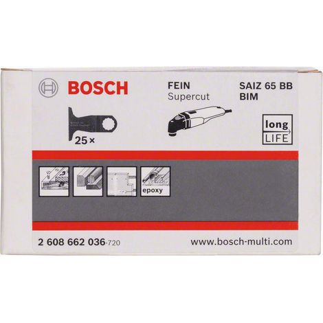 Bosch BIM Tauchsägeblatt SAIZ 65 BB Wood and Nails 40 x 65 mm (1/5)