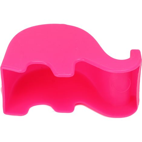 Porte-téléphone Éléphant Mignon en Plastique pour Bureau Maison Cadeau Anniversaire Rouge Rose (1/5)