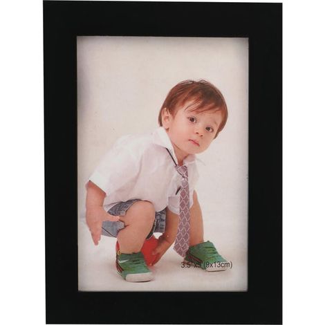 Cornice portafoto nera da appendere, 15,5x12 cm