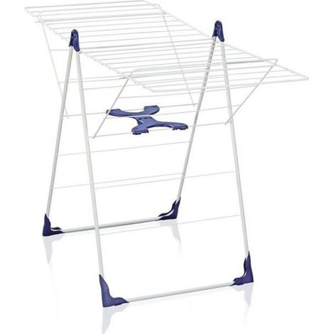 Leifheit – Séchoir sur pied étendoir 20m – Barres plastifiées résistantes intempéries – Réglable en hauteur pour vêtements longs