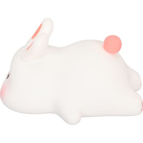 Veilleuse Lapin Kawaii en silicone souple, lampe de chevet portable rechargeable USB pour bébés et enfants (1/5)
