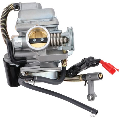 Kit Carburateur PD24 avec Tuyau Vidange Externe - Compatible Scooter Moto Accessoires Mise à Niveau SSV Carburateur Réglable (1/5)