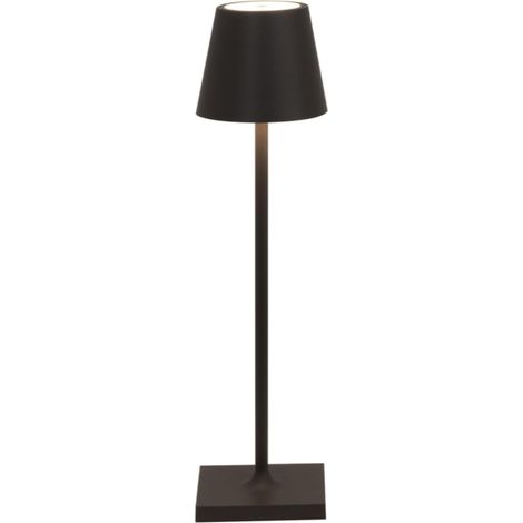 Lampe de Table Rechargeable et Sans Fil avec Contrôle Tactile, Convient pour le Salon et l'Extérieur, Dimmer 3000 6000 K, Hauteur 38cm, noir (1/5)