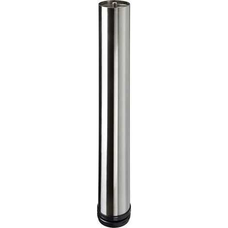 Hettich Möbelfuß 6,0 x 40 - 43 cm Edelstahl-Optik - 1 Stück Möbelfuß