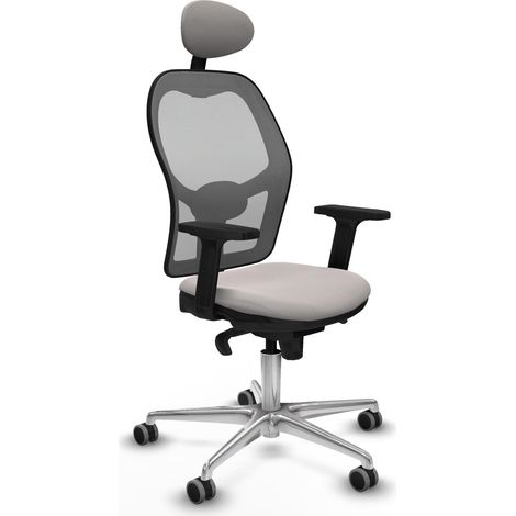 Sedia da ufficio piqueras y crespo Jorquera bianco pelle rete (1/2)