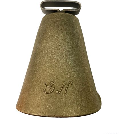 CAMPANA OVALE N.7 OTTONE 50x65mm ANIMALI MUCCHE BOVINI CAMPANACCIO DFL