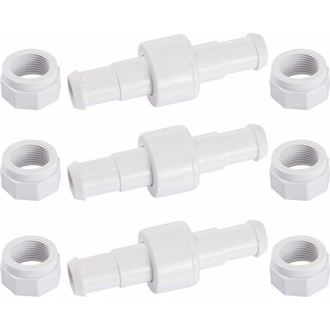 D20 Lot de 3 Raccords Rotatifs pour Tuyau D'arrosage avec 6 Embouts D15 Compatibles avec Zodiac Polaris 180 280 380 Robot Nettoyeur Piscine (1/5)