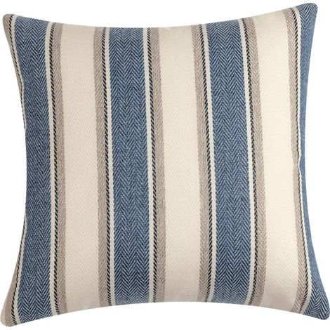 Coussin beige et bleu a rayures 45x45 cm riviera 200002336 200002336 200002336 200002336 (1/2)