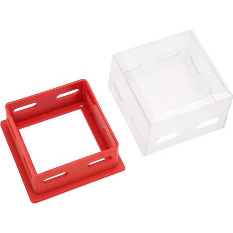 Protecteur Transparent Étanche pour Bouton d'Arrêt d'Urgence Industriel (1/5)