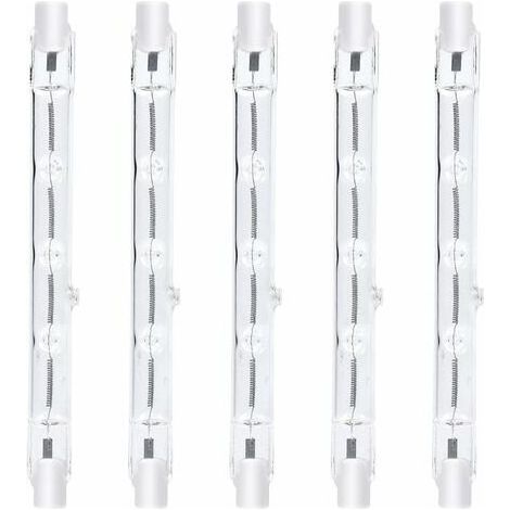 118 mm R7s Ampoule crayon halogène à intensité variable 300 W Blanc chaud 2800 K R7s linéaire 3000 lm AC 220-240 V J118 Projecteur linéaire halogène pour éclairage de rue de sécurité paysager (lot de (1/4)