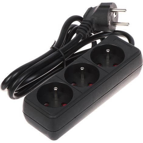 Steckdosenleiste PR-1.5M-3G/B (3 Steckdosen) 1,3 m