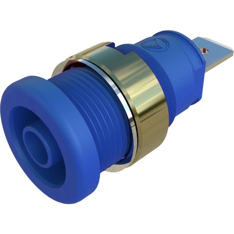 Hirschmann Test & Measurement SEB 2620 F6,3 Ni blau Sicherheits-Einbaubuchse Blau 1 St.