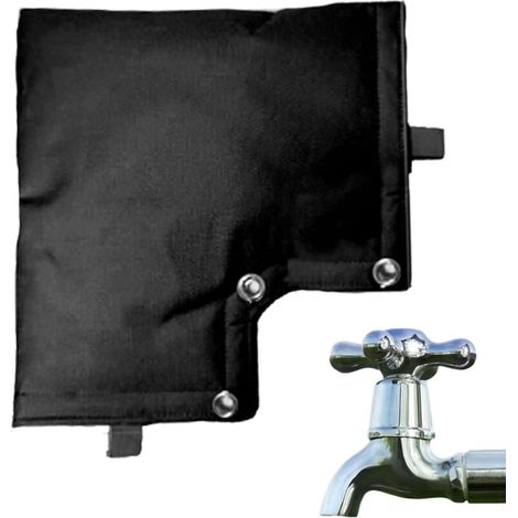 Bardusch Anti-refoulement – ​​Couverture isolante, contre le gel, enveloppe de robinet, extérieure, accessoire de contre les arroseurs, outil durable résistant aux intempéries,noir (1/5)