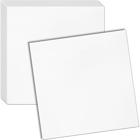 Panneaux De Plafond 3D En Polystyrène Verdico, Surface Lisse Sans Motif, Revêtement De Plafond Pour Salon Et Chambre, 50 x 50 cm, 8 Pièces, Blanc