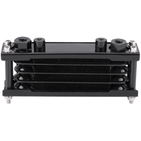Refroidisseur d'Huile de Moto, Radiateur de Refroidissement de Refroidisseur d'Huile de Moteur pour Moto Universelle (Black) Refroidisseur d'huile (1/5)