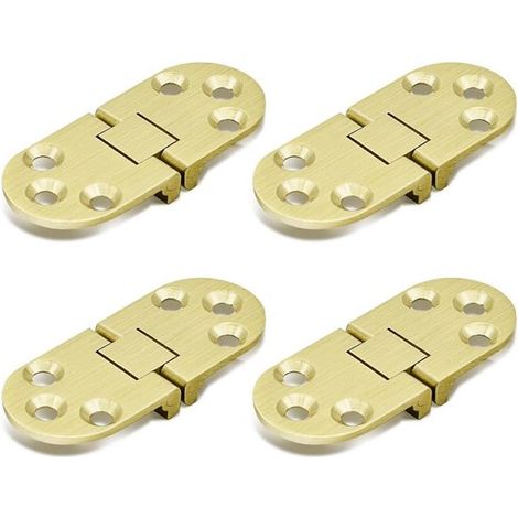 Charnières, lot de 4 avec clous, goupille de fixation, charnière de porte, charnière de meuble, acier inoxydable, charnières de porte intérieure, charnières de meubles, charnière pliante (1/5)