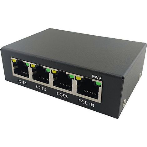 Répéteur PoE Gigabit 4 ports 100/1000M Switch Extender (1/5)