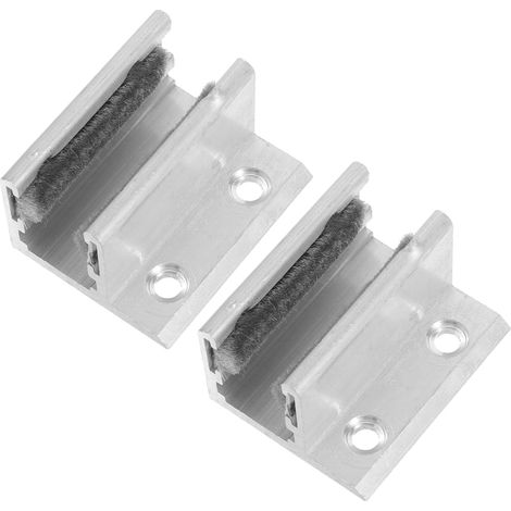 2 pièces guide de sol pour porte coulissante, alliage d'aluminium (1/5)