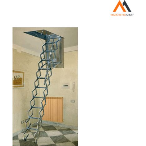 SCALA A PANTOGRAFO A SOFFITTO cm 70x130xH.mt 3 - 11 gr.