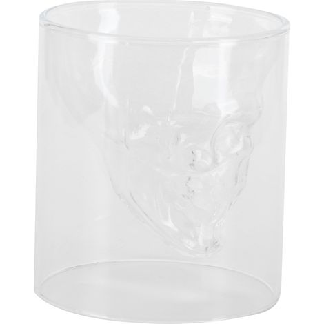 Verre à vin 250ml en forme de crâne à double paroi, idéal pour bar, club ou KTV
