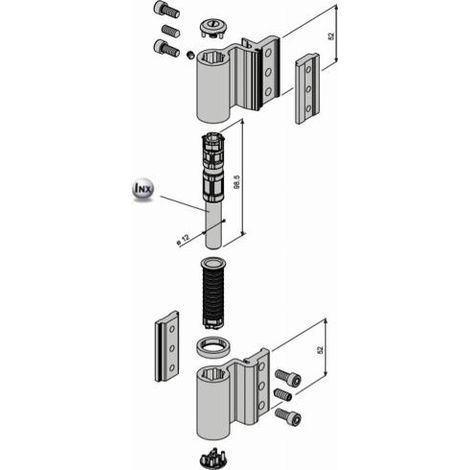 Cerniera Velox Top alu 5500I FAPIM 2 lame EL 17mm - Nero 9005 - 552037