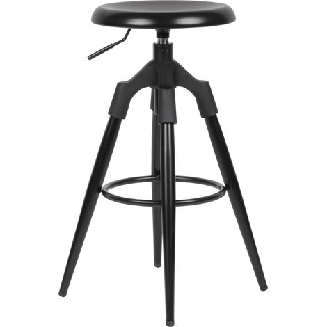 Tabouret de bar 53x53x72/80 cm en fer noir (1/5)
