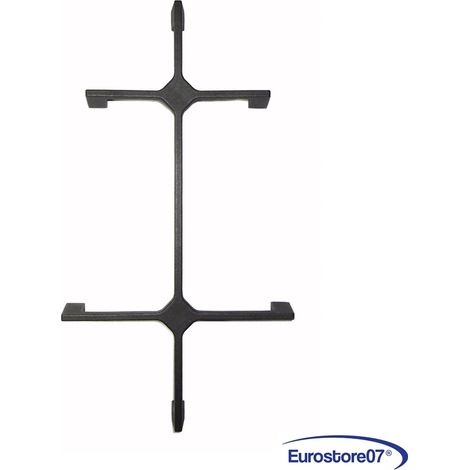Griglia ghisa brunita cucina aeg - zanussi mm 435 x 238/190 x45 h 3546558010 (1/4)